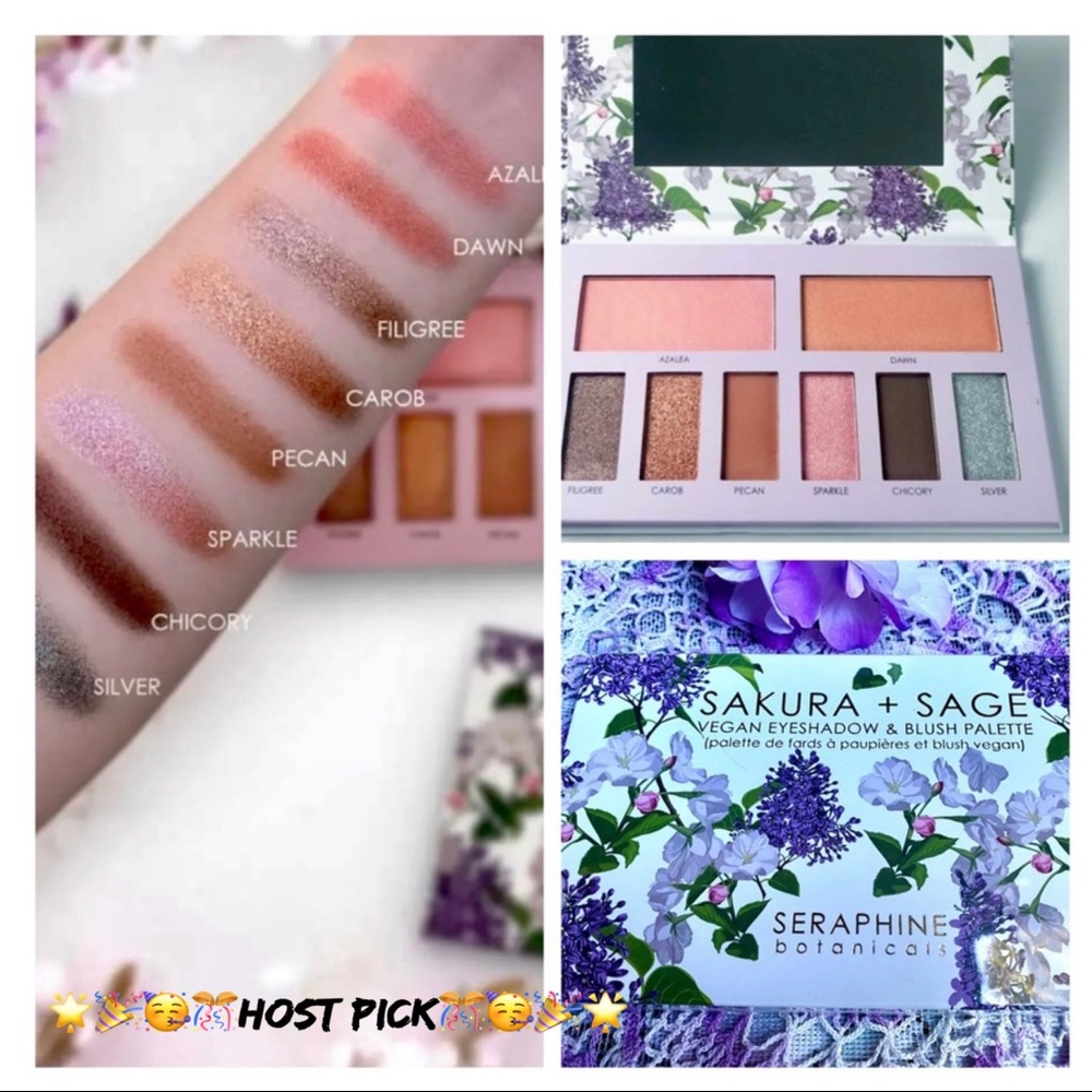 🎉HP🎊 NIB 8 Pc EYESHADOW BLUSH Highlighter PALETTE SERAPHINE botanicals